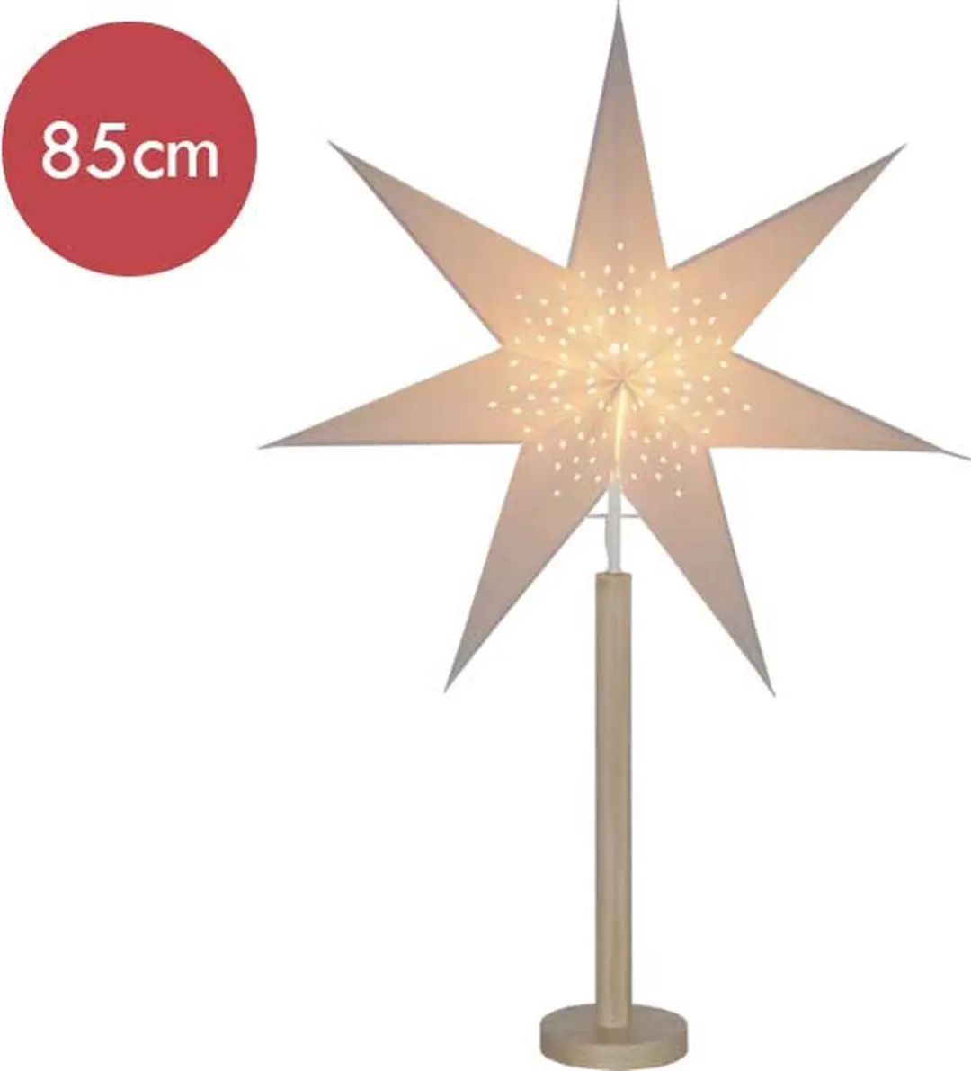 Naturel kerstster Elice met E14 fitting