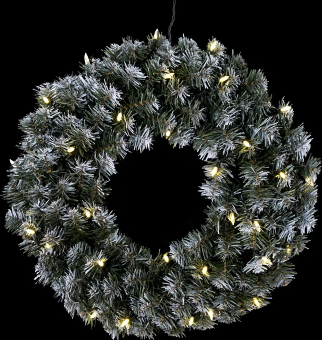 Star Trading Edmonton Verlichte Kerstkrans 50cm - Groen - afbeelding 6 van 6