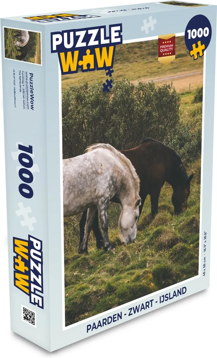 PuzzleWow Paarden IJsland Legpuzzel 1000 Stuks