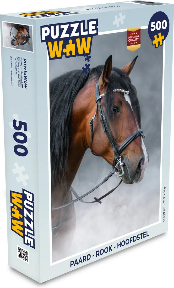 PuzzleWow Paard Hoofdstel Legpuzzel 500 Stuks