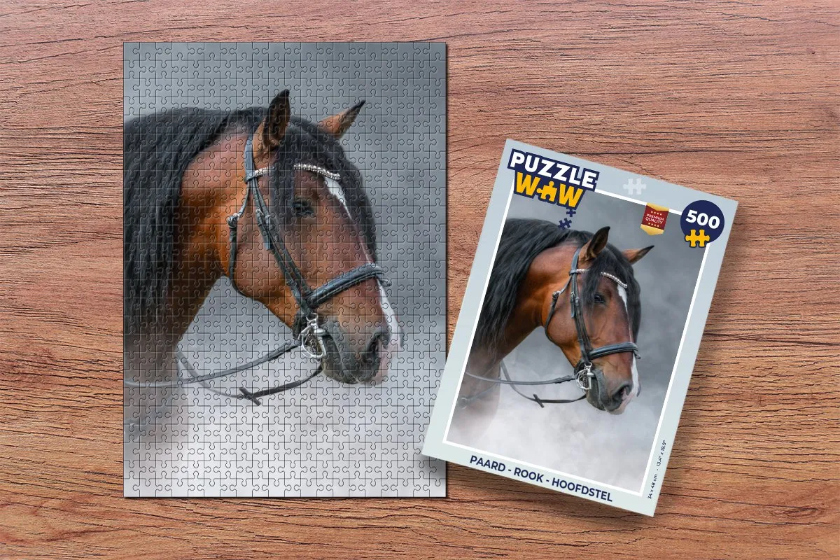 PuzzleWow Paard Hoofdstel Legpuzzel 500 Stuks - Multicolor
