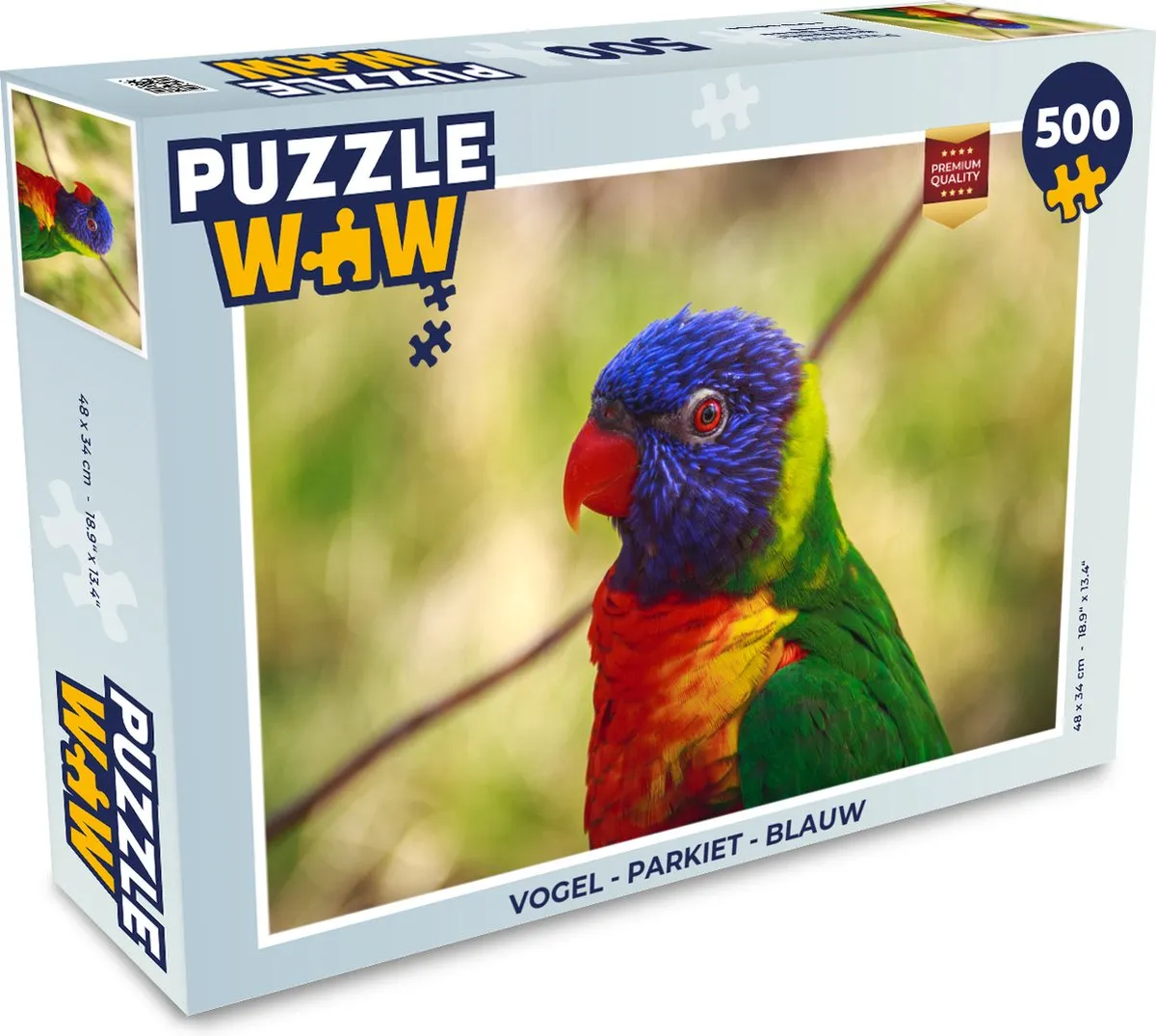 PuzzleWow Vogel Parkiet Legpuzzel 500 Stuks