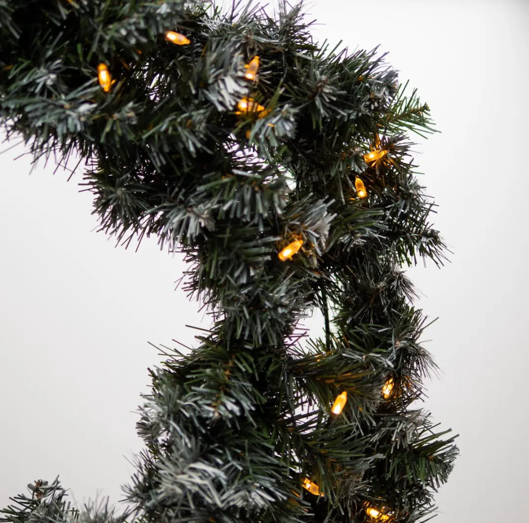 Star Trading Edmonton Verlichte Kerstkrans 70cm - Groen - afbeelding 3 van 6