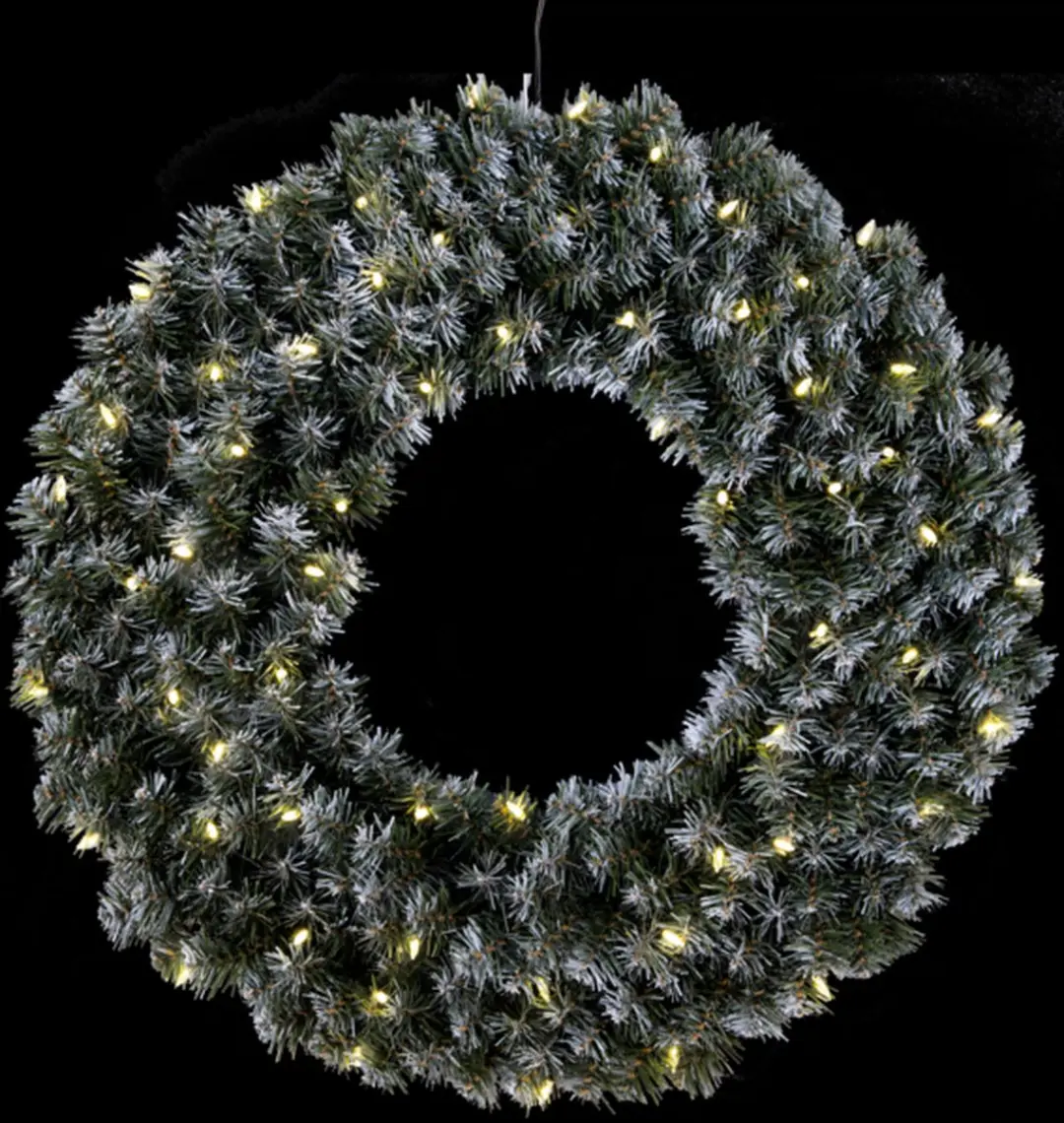 Star Trading Edmonton Verlichte Kerstkrans 70cm - Groen - afbeelding 6 van 6