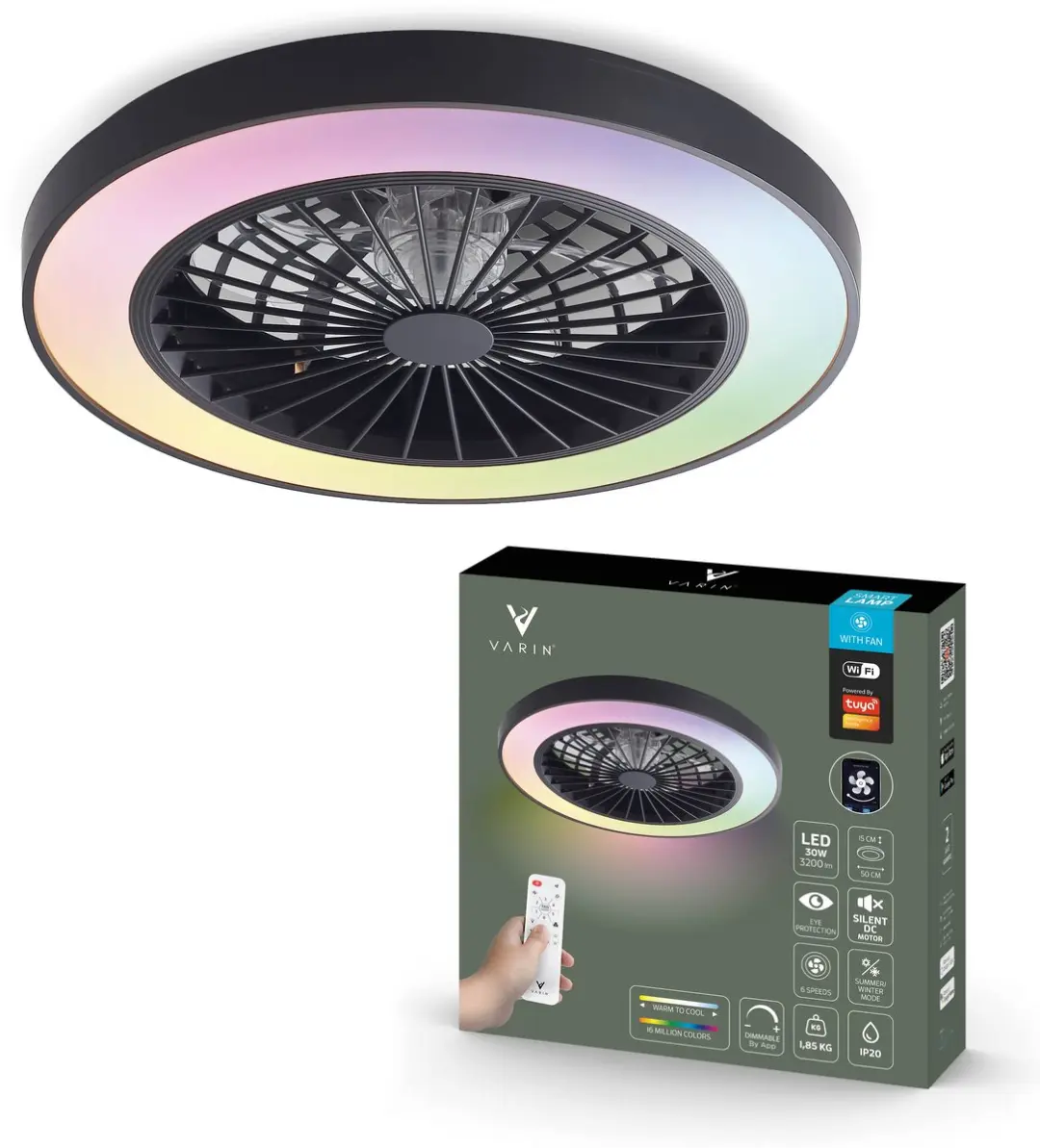 Varin® Smart Ventilator met verlichting