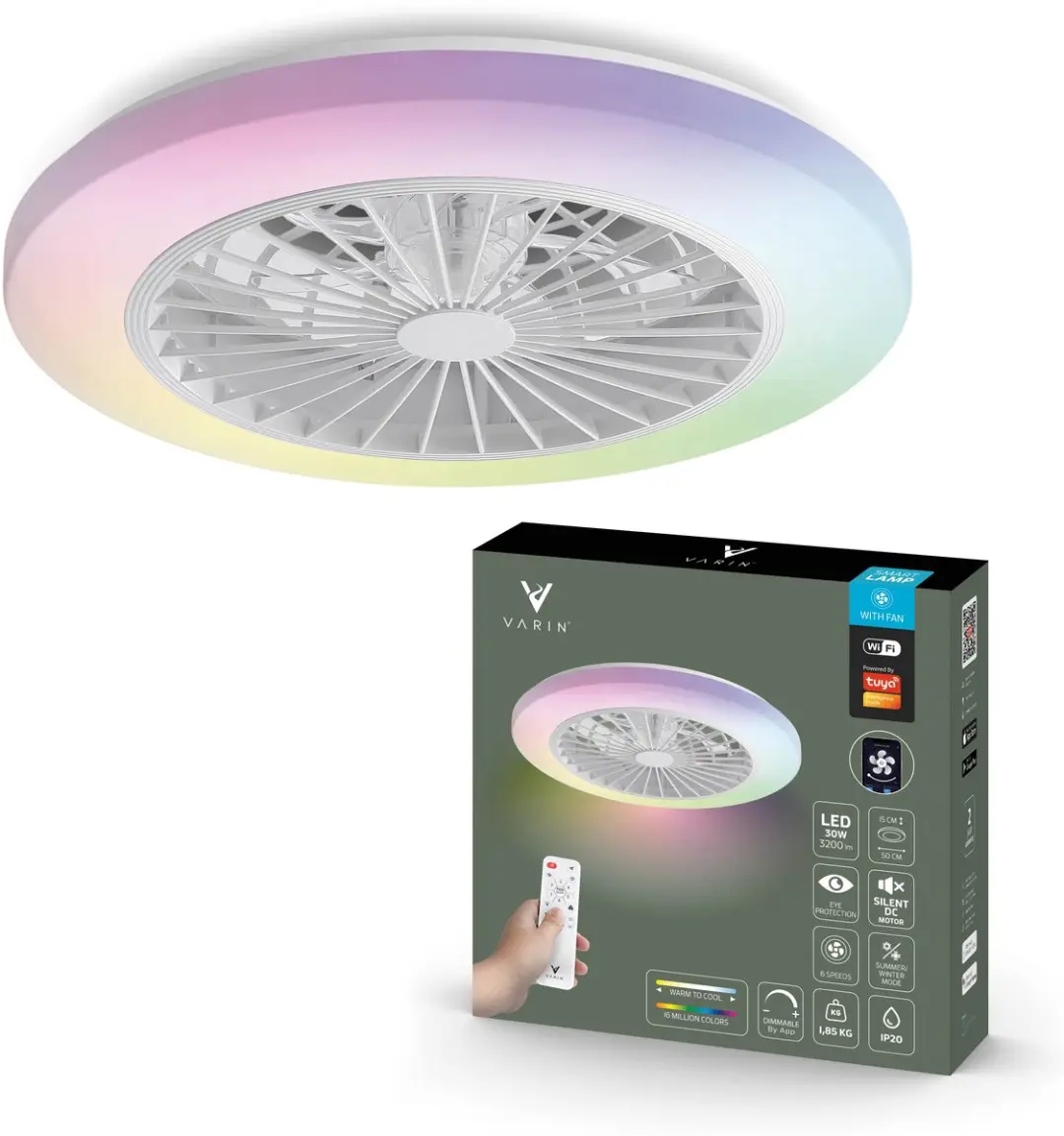 Varin® Smart Ventilator met verlichting