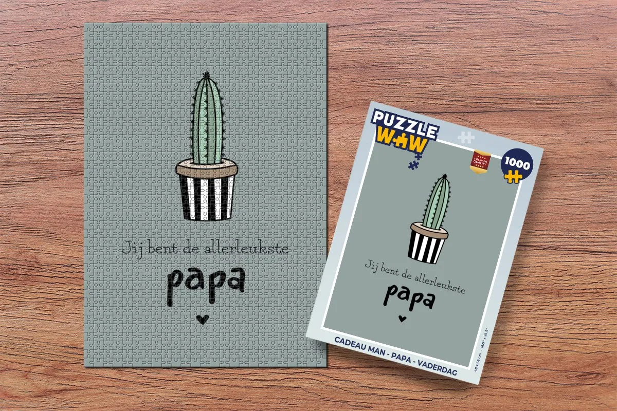 PuzzleWow Jij bent de allerleukste papa Legpuzzel 1000 Stuks - Multicolor