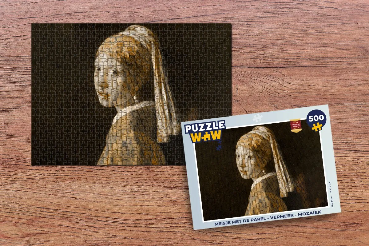 PuzzleWow Vermeer Mozaïek Legpuzzel 500 Stuks - Multicolor