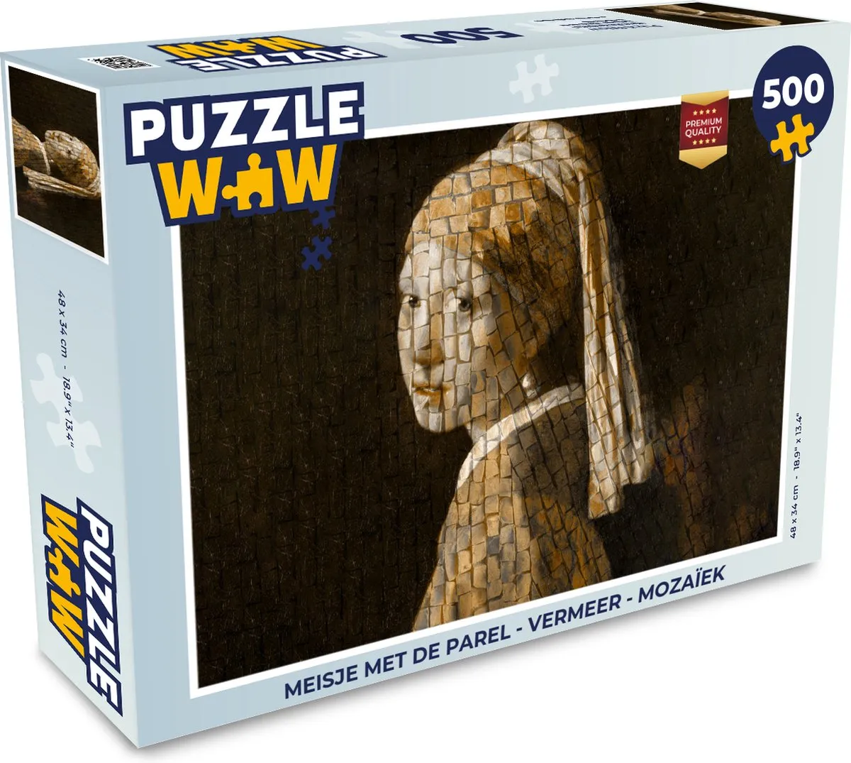 PuzzleWow Vermeer Mozaïek Legpuzzel 500 Stuks