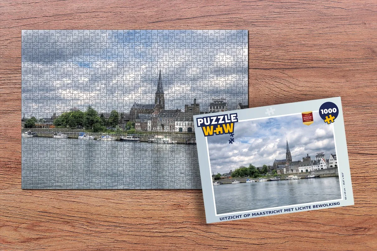 PuzzleWow Maastricht Lucht Legpuzzel 1000 Stuks - Multicolor
