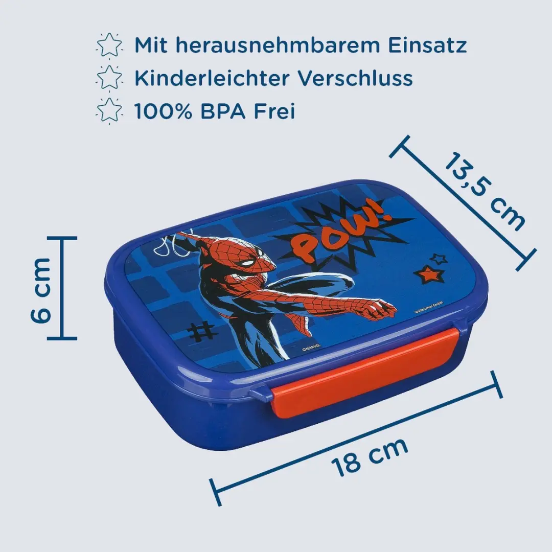 Spider-Man Lunchbox - Blauw/Rood - afbeelding 4 van 6
