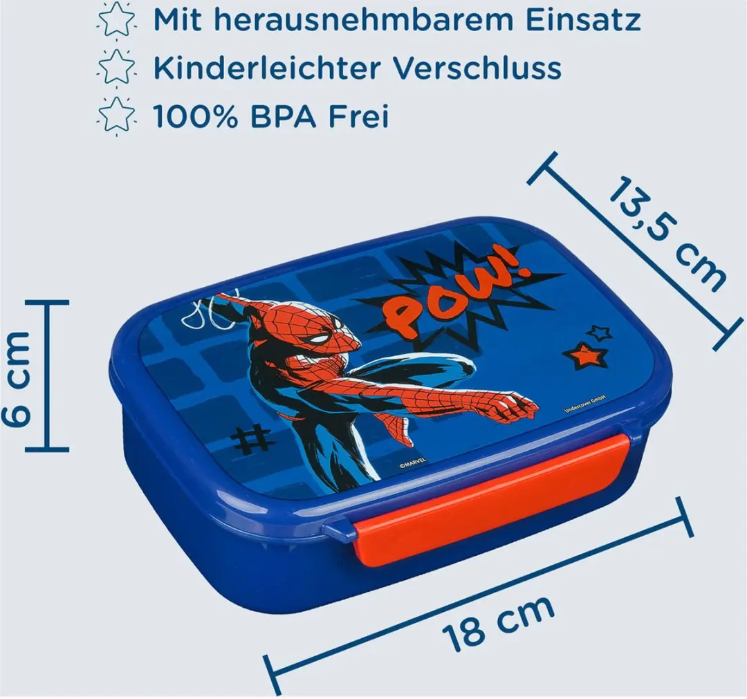 Spider-Man Lunchbox - Blauw/Rood - afbeelding 5 van 6