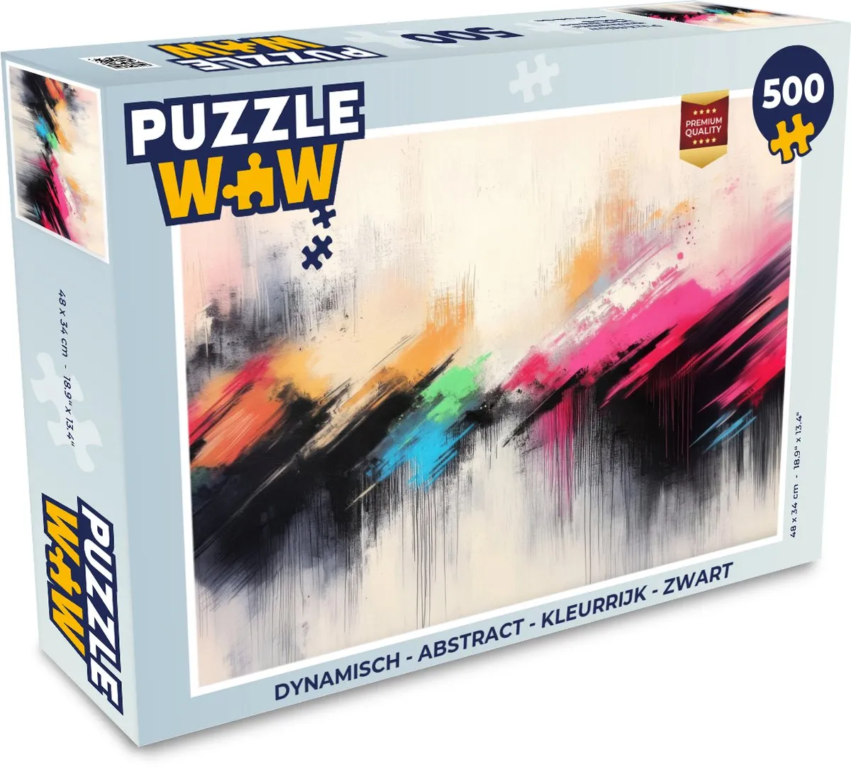 PuzzleWow Dynamisch Abstract Legpuzzel 500 Stuks - 8721179516698