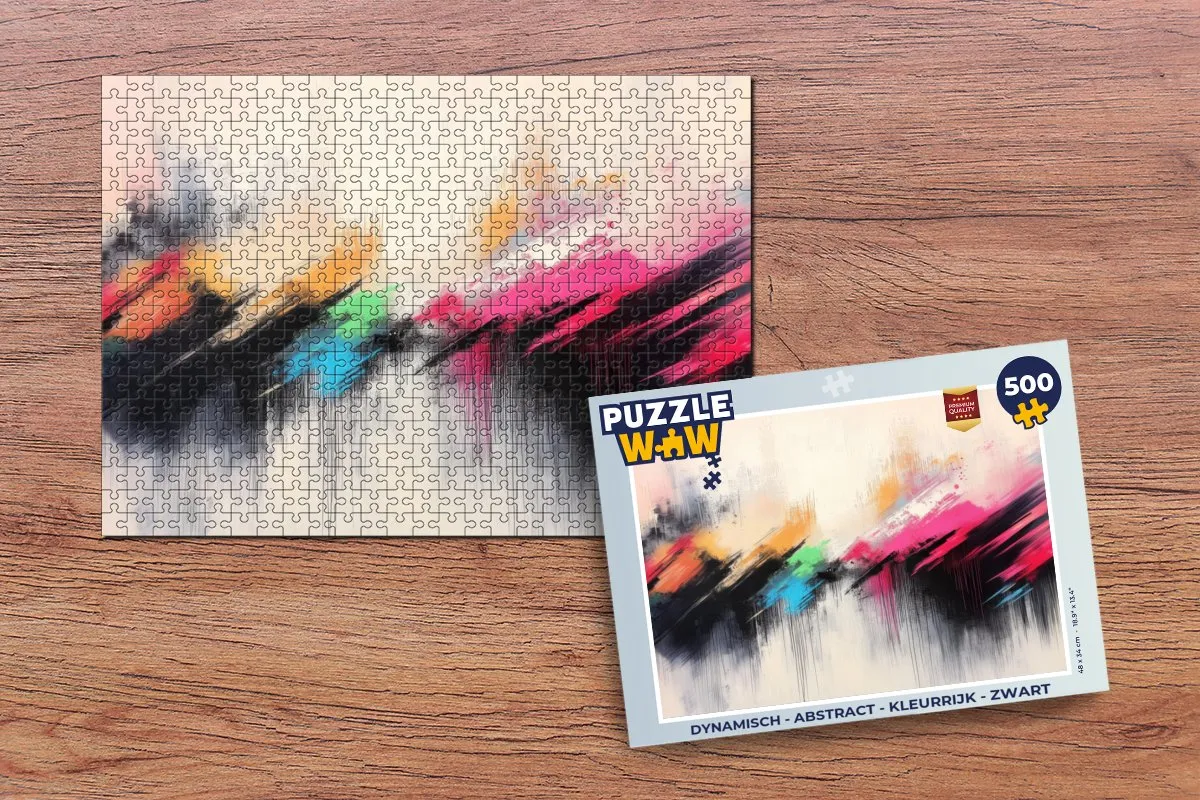 PuzzleWow Dynamisch Abstract Legpuzzel 500 Stuks - 8721179516698