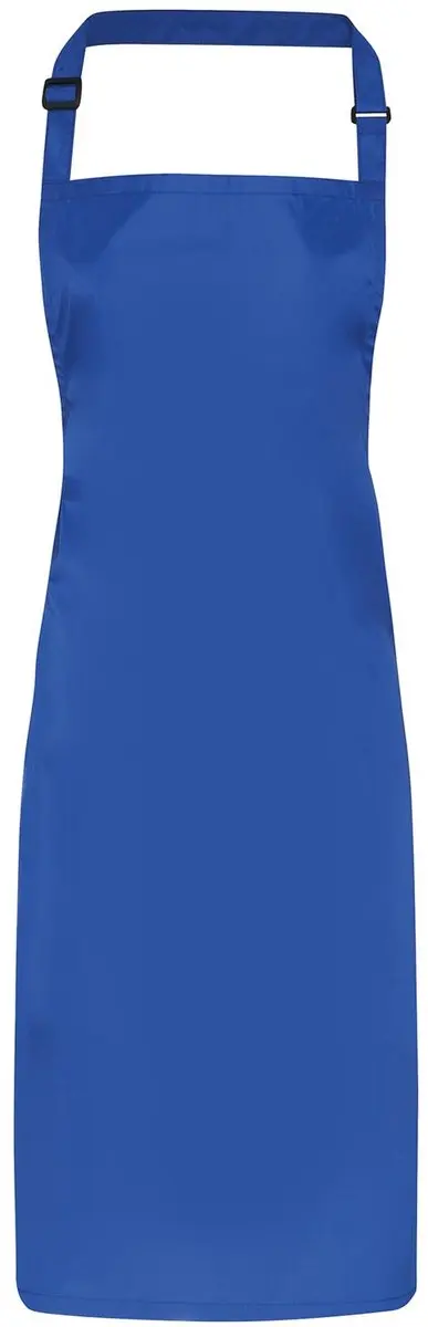 Waterdicht schort met borststuk kleur Royal Blue