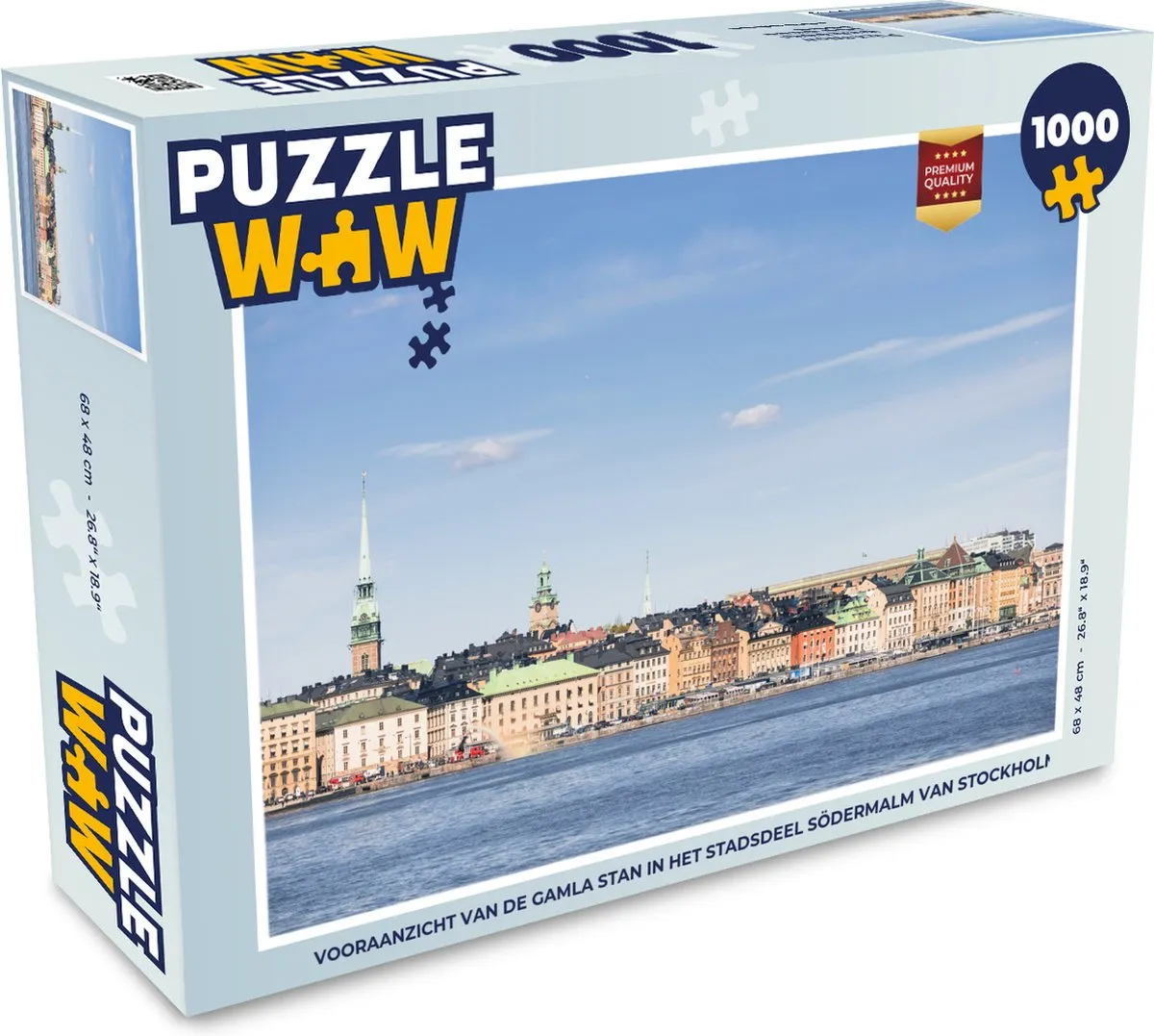 PuzzleWow Stockholm Södermalm Legpuzzel 1000 Stuks