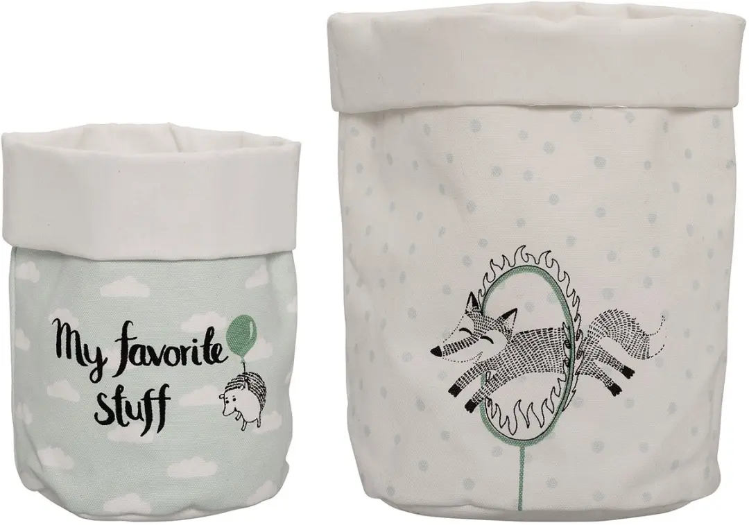 set canvas opbergmanden Mint