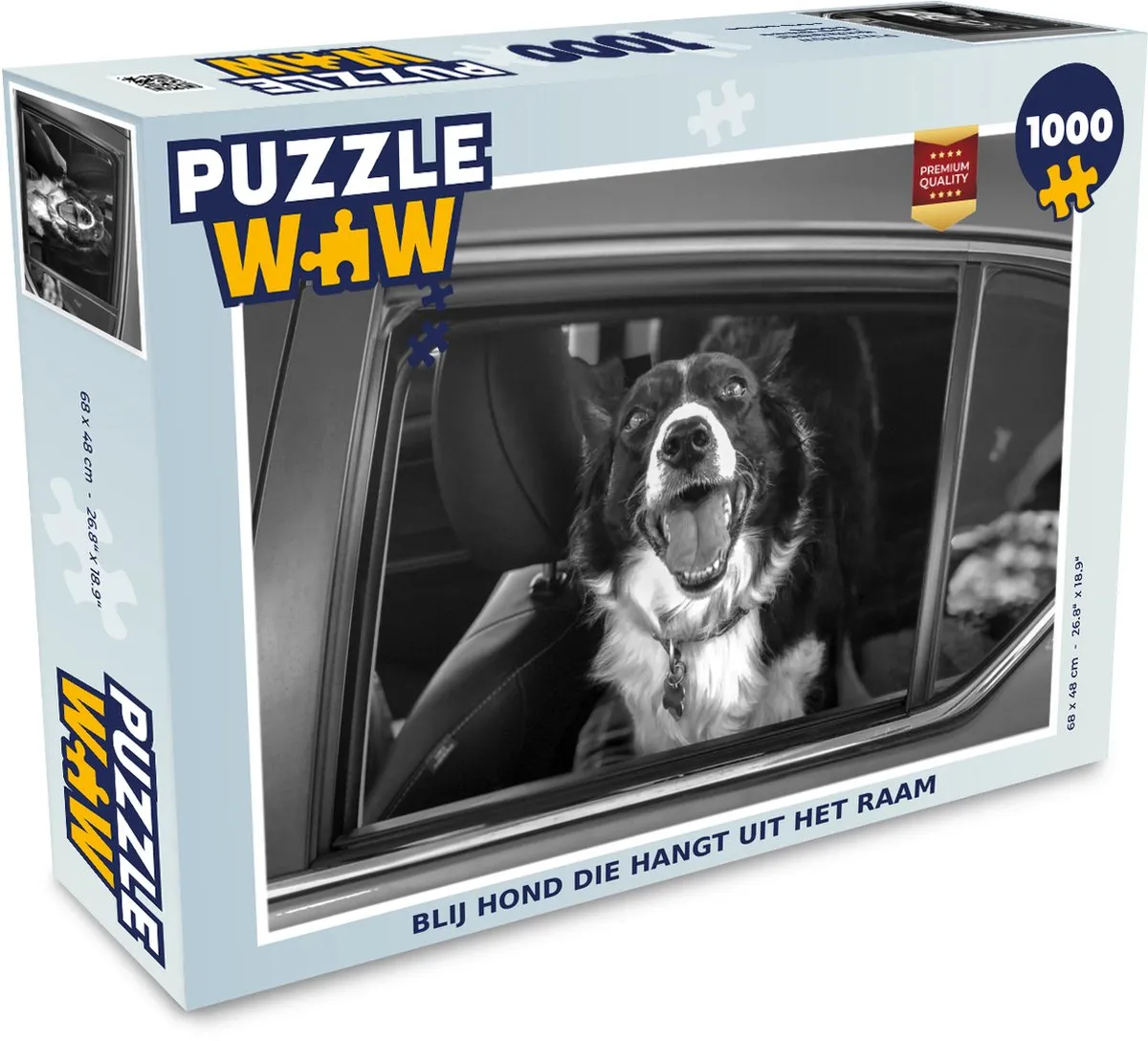 PuzzleWow Legpuzzel Blij Hond Multicolor 1000 Stuks