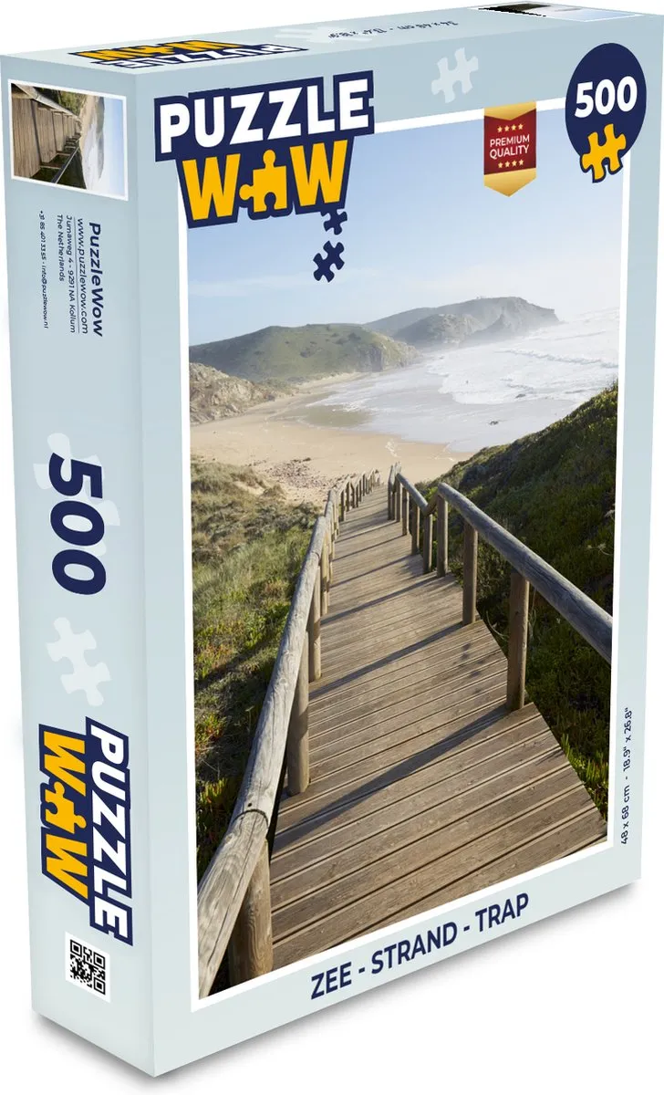 PuzzleWow Zee Strand Trap Legpuzzel 500 Stuks
