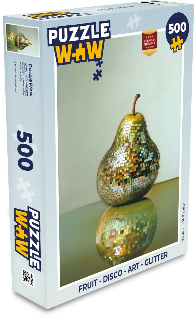 PuzzleWow Fruit Disco Legpuzzel 500 Stuks - Peer Groen
