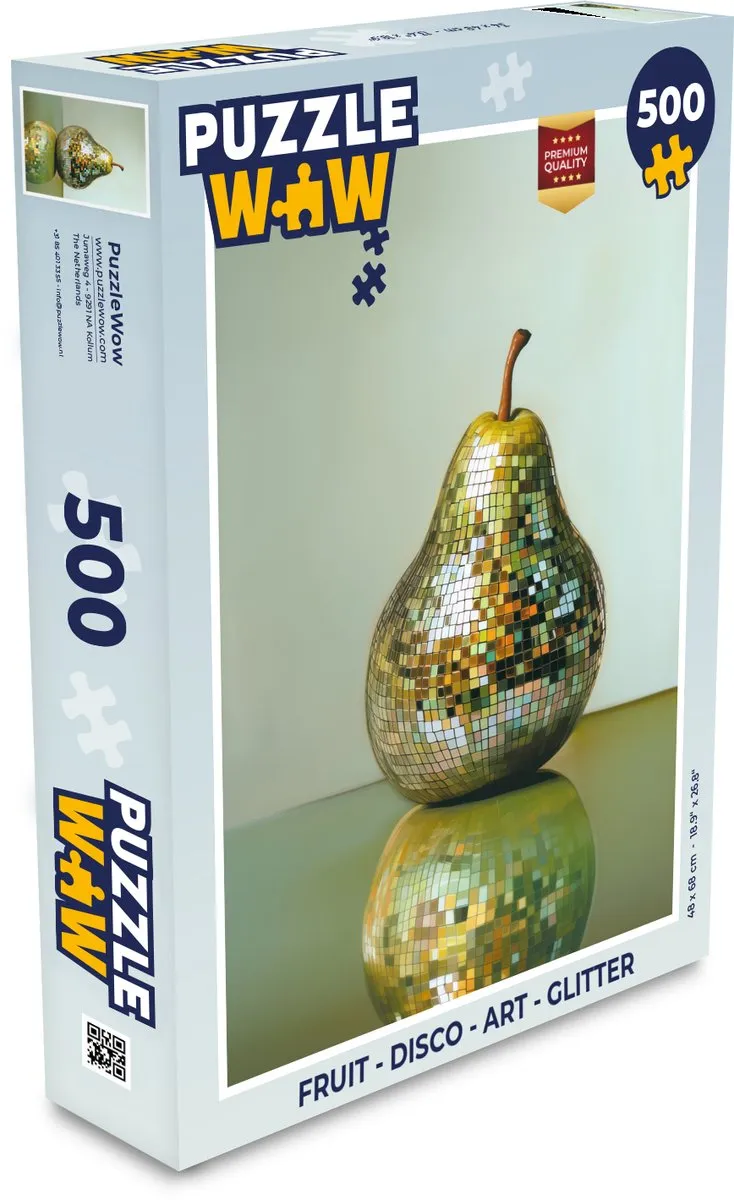 PuzzleWow Fruit Disco Legpuzzel 500 Stuks - Peer Groen