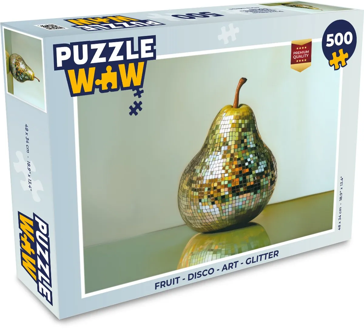 PuzzleWow Fruit Disco Legpuzzel 500 Stuks - Peer Groen