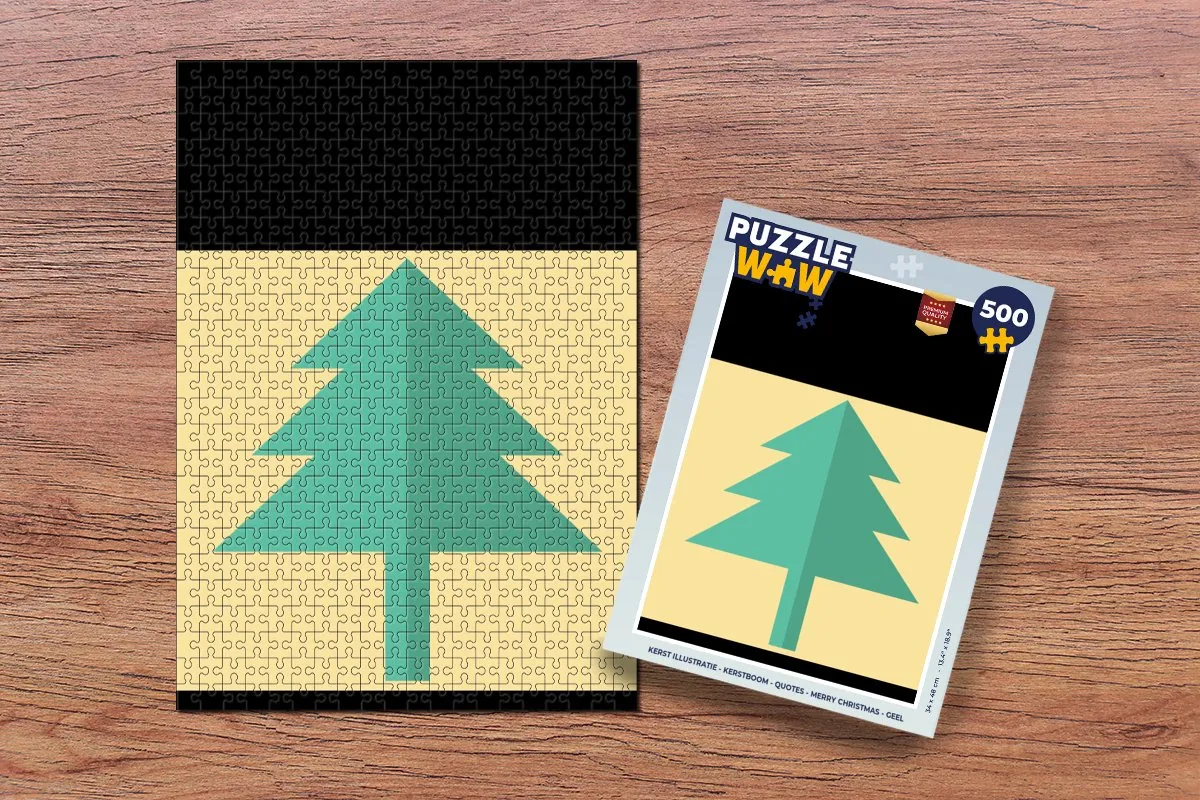 PuzzleWow Kerstboom Quotes Legpuzzel 500 Stuks - Multicolor