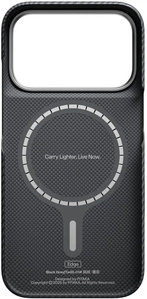 Pitaka Twill Case iPhone 17 Pro KI1801P - Black Grey