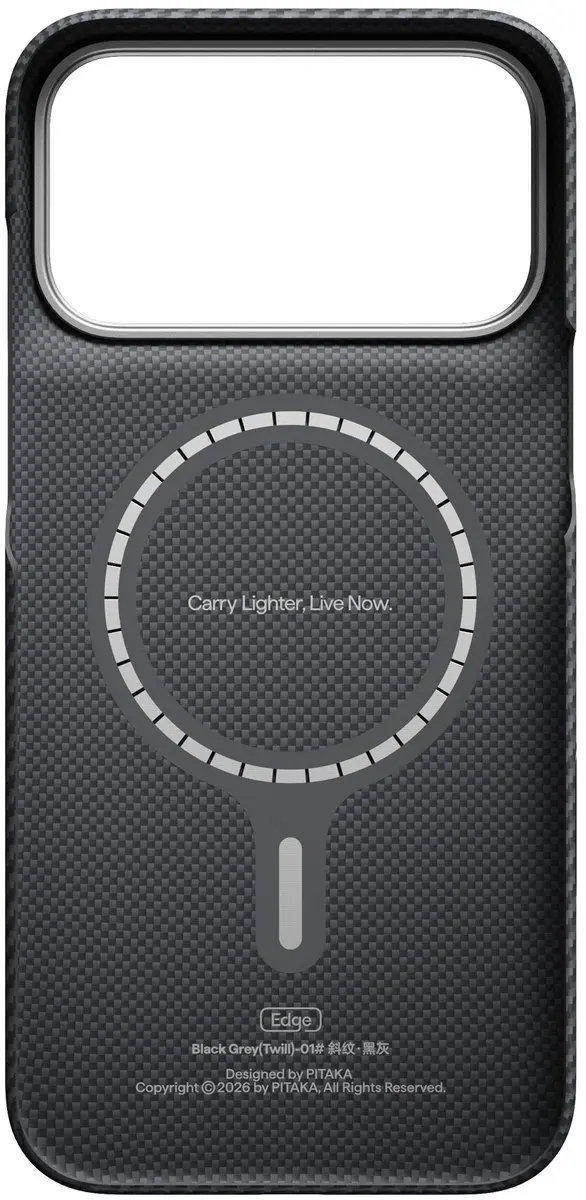 Pitaka Twill Case iPhone 17 Pro Max KI1801PM - Black Grey