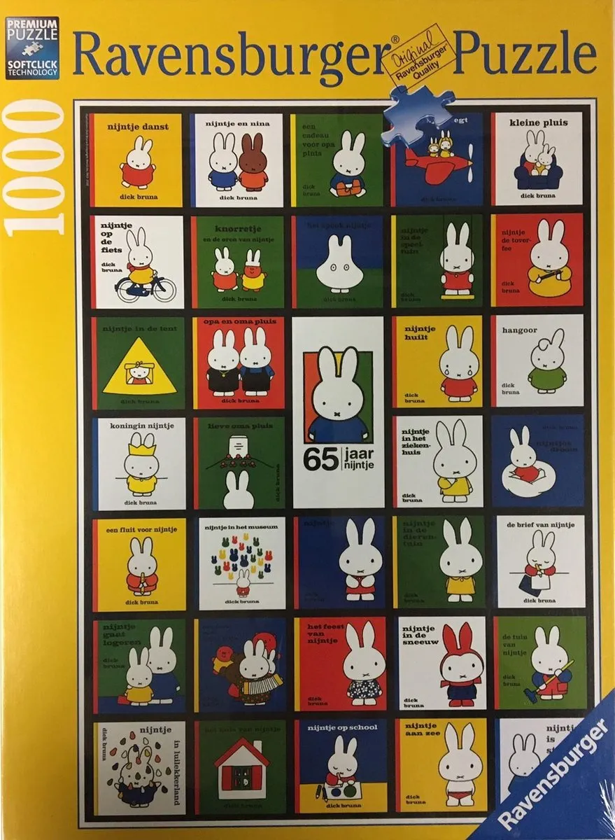 Ravensburger challenge puzzel Nijntjes 65e verjaardag - Legpuzzel - 1000 stukjes