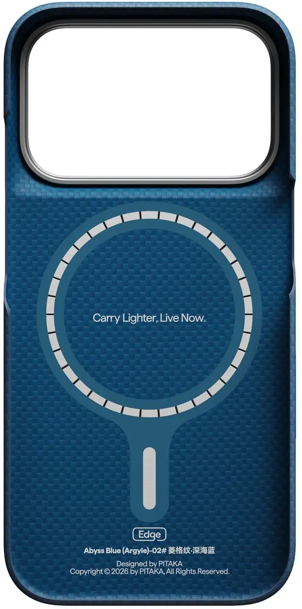 Pitaka Argyle Hoesje iPhone 17 Pro - Midnight Blue