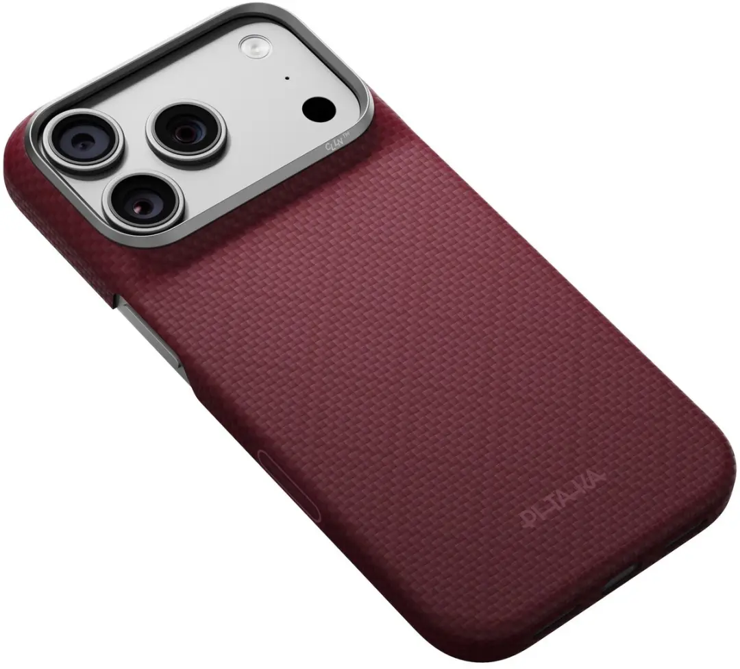 Pitaka Argyle Hoesje iPhone 17 Pro KI1817P - Burgundy
