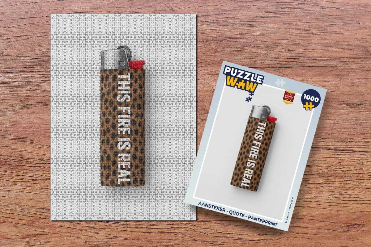 PuzzleWow Quote Panterprint Legpuzzel 1000 Stukjes