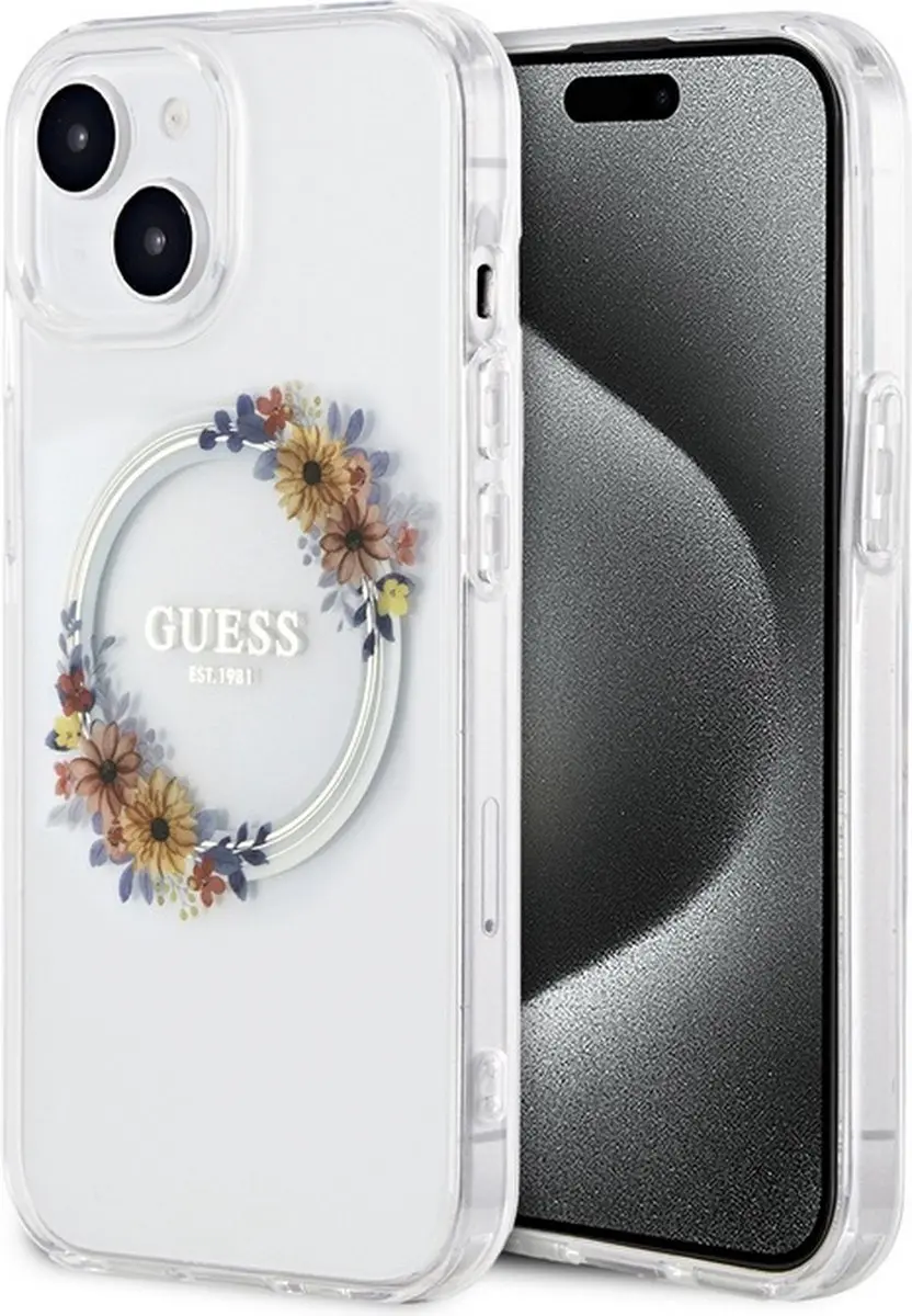 Guess Glossy Ring Back Case (MagSafe Compatible)