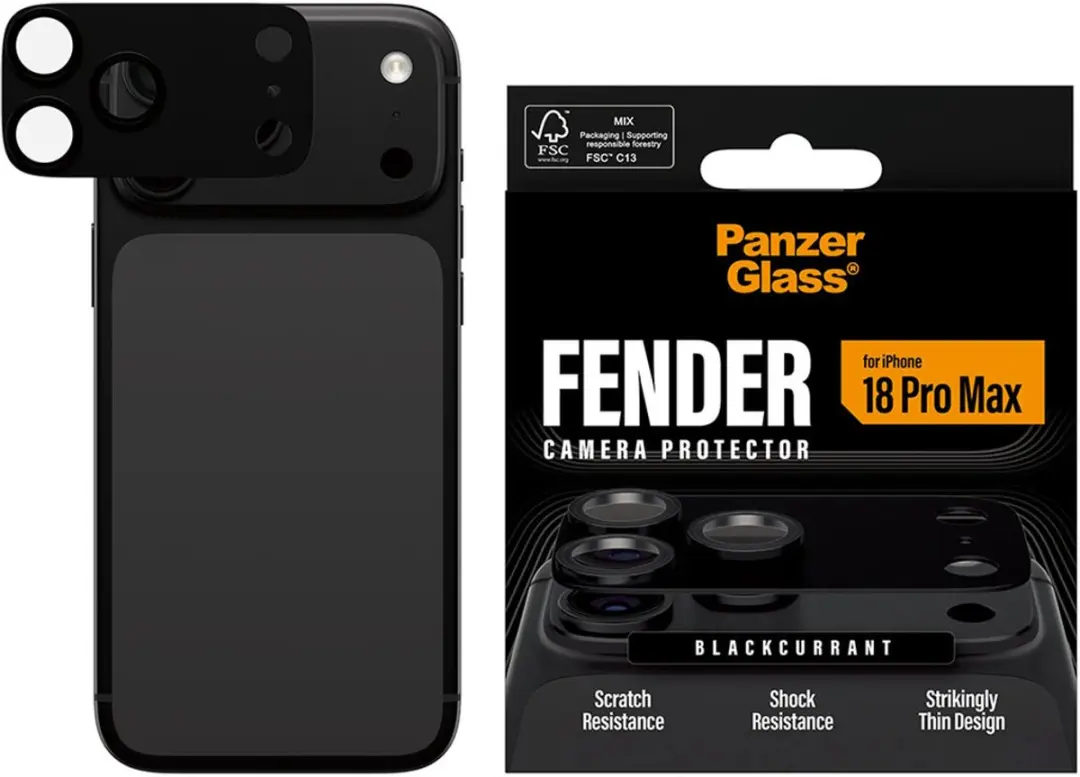 PanzerGlass FENDER PG98897 Camera Protector - iPhone 18 Pro Max - Zwartcurrant