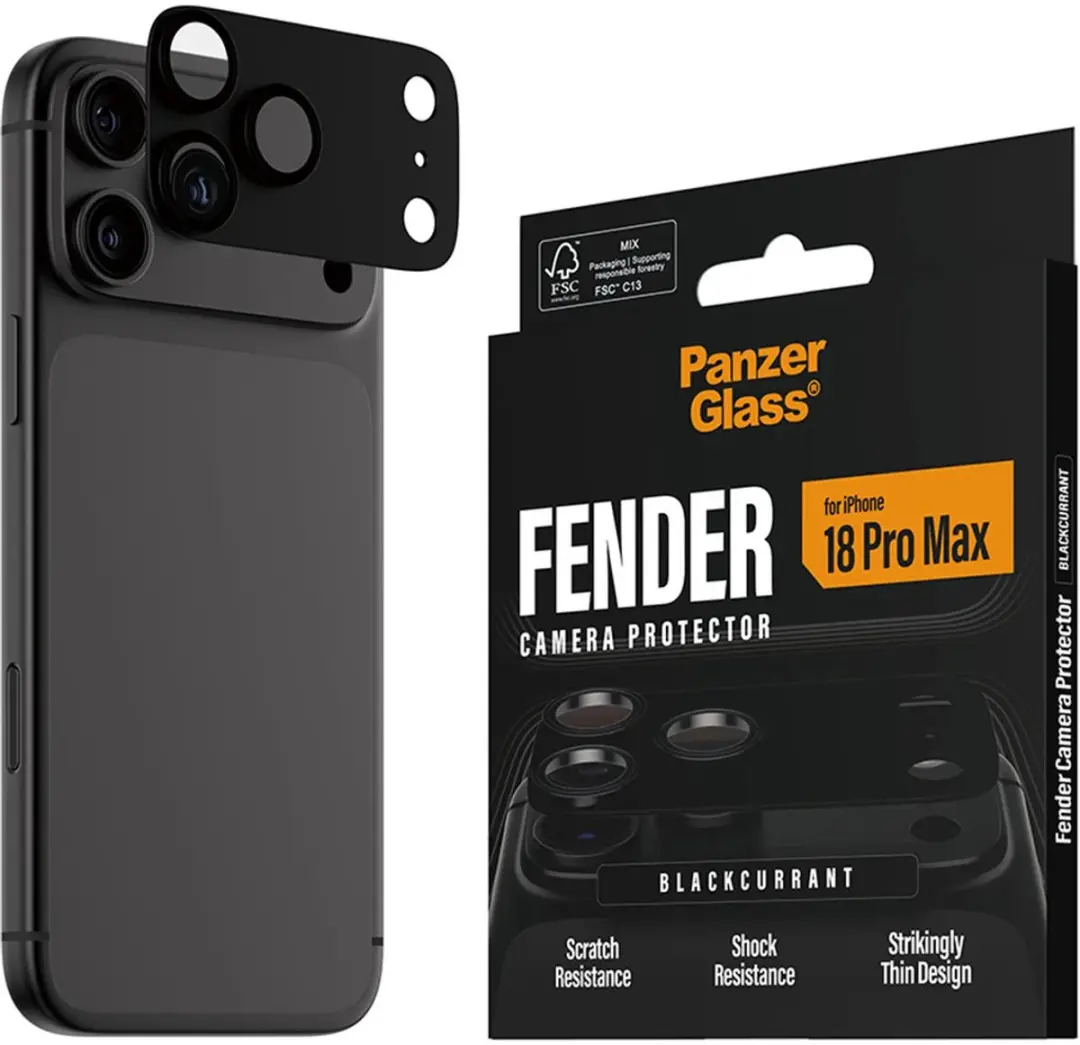 PanzerGlass FENDER PG98897 Camera Protector - iPhone 18 Pro Max - Zwartcurrant