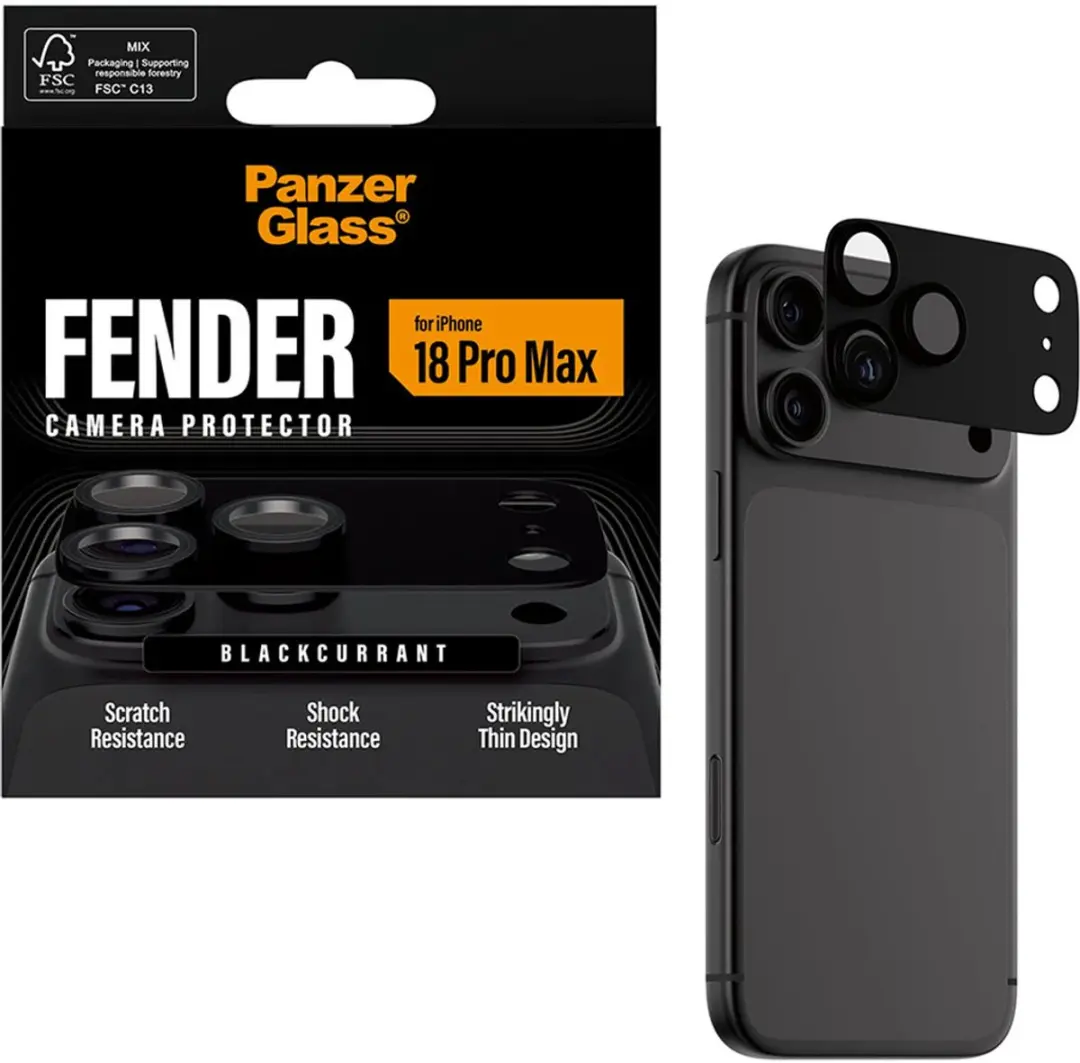 PanzerGlass FENDER PG98897 Camera Protector - iPhone 18 Pro Max - Zwartcurrant - afbeelding 6 van 6