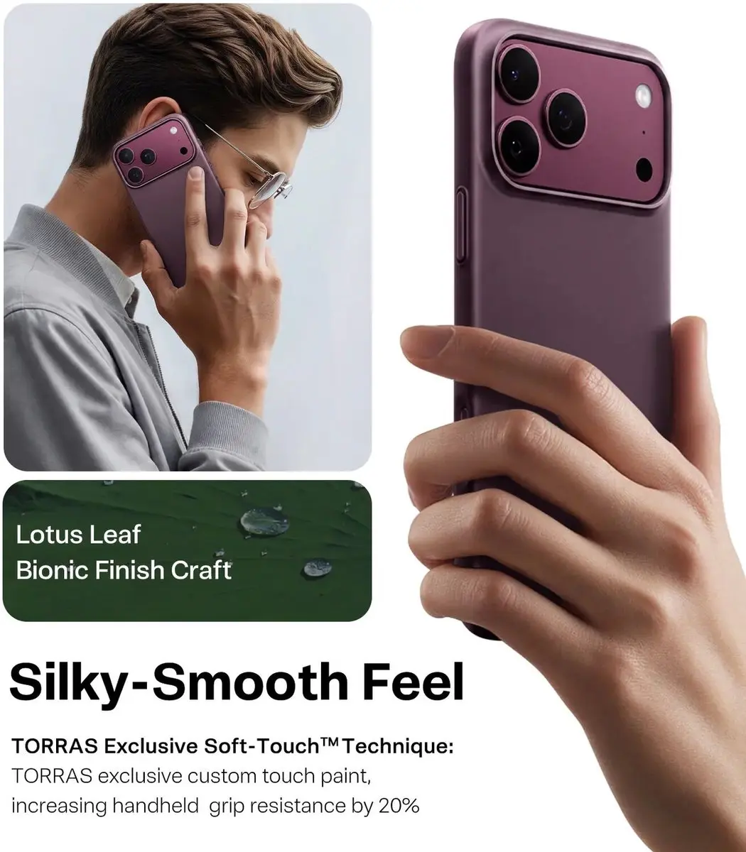 Torras Origin Fit Mag Hoesje iPhone 18 Pro - Paars