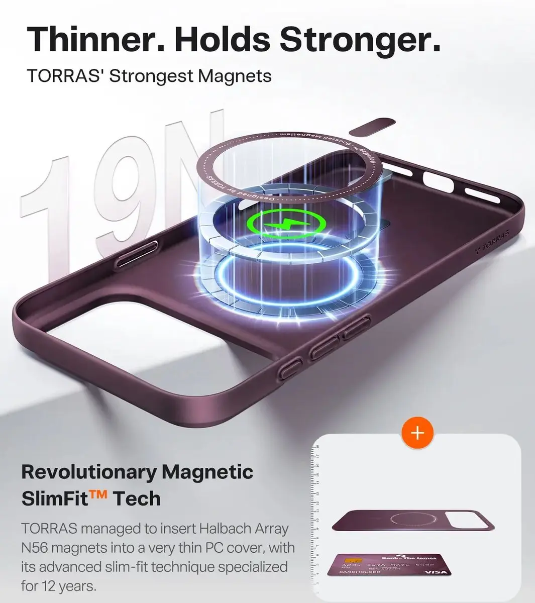 Torras Origin Fit Mag Hoesje iPhone 18 Pro - Paars