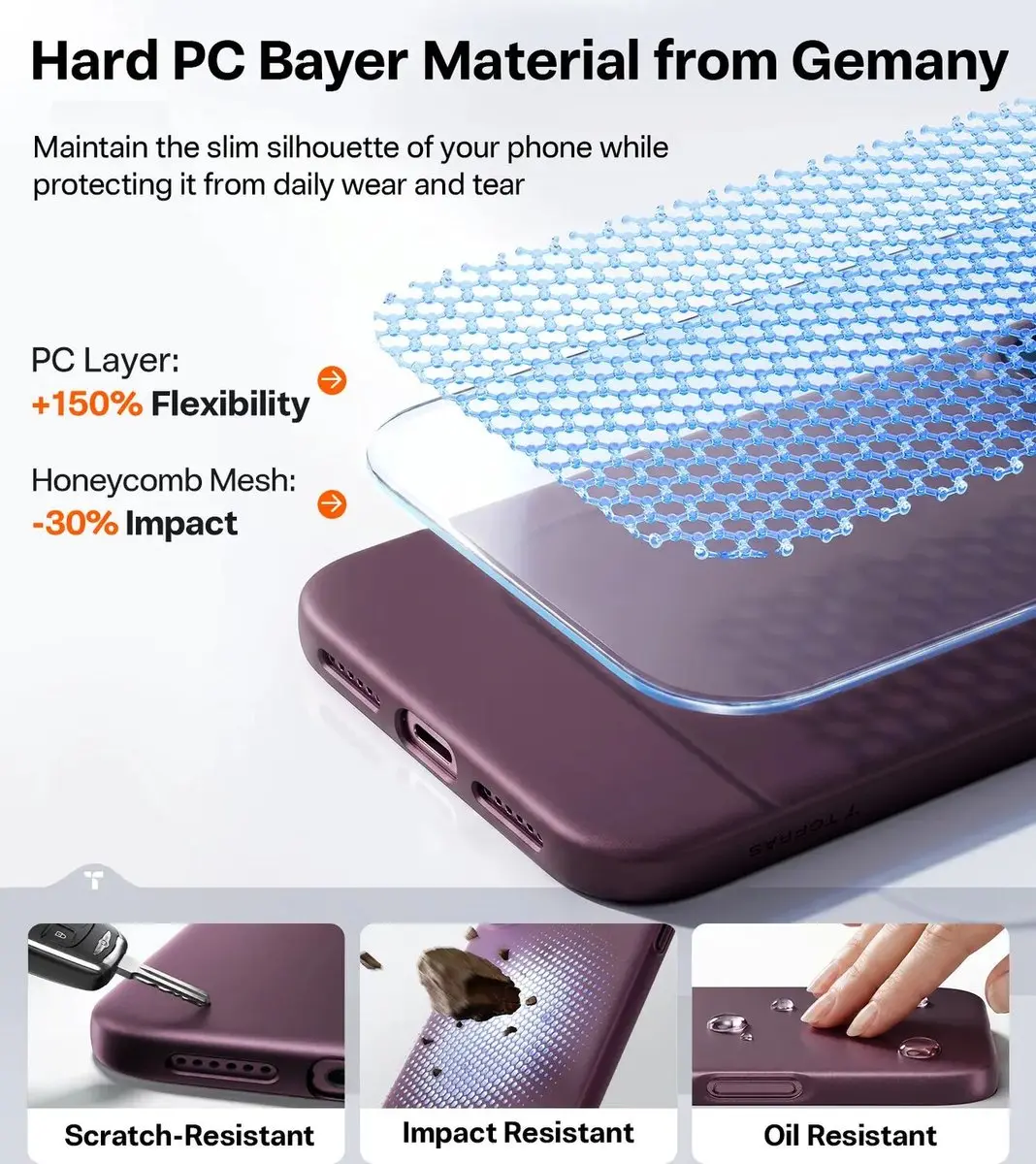 Torras Origin Fit Mag Hoesje iPhone 18 Pro - Paars