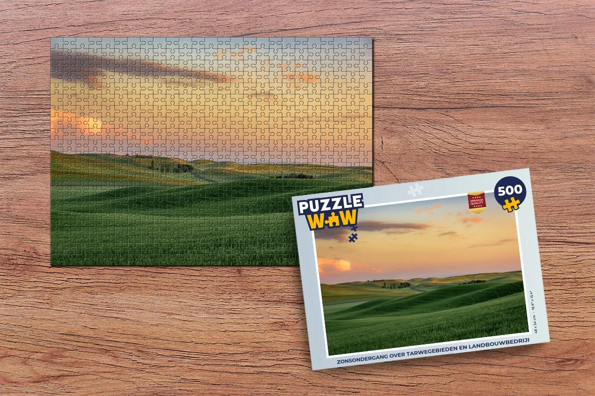 PuzzleWow Legpuzzel Zonsondergang 500 Stuks - Multicolor