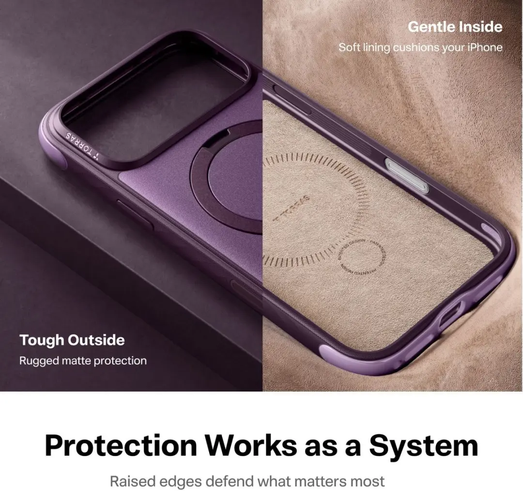 Torras Ostand Q3 Rugcover iPhone 18 Pro - Paars