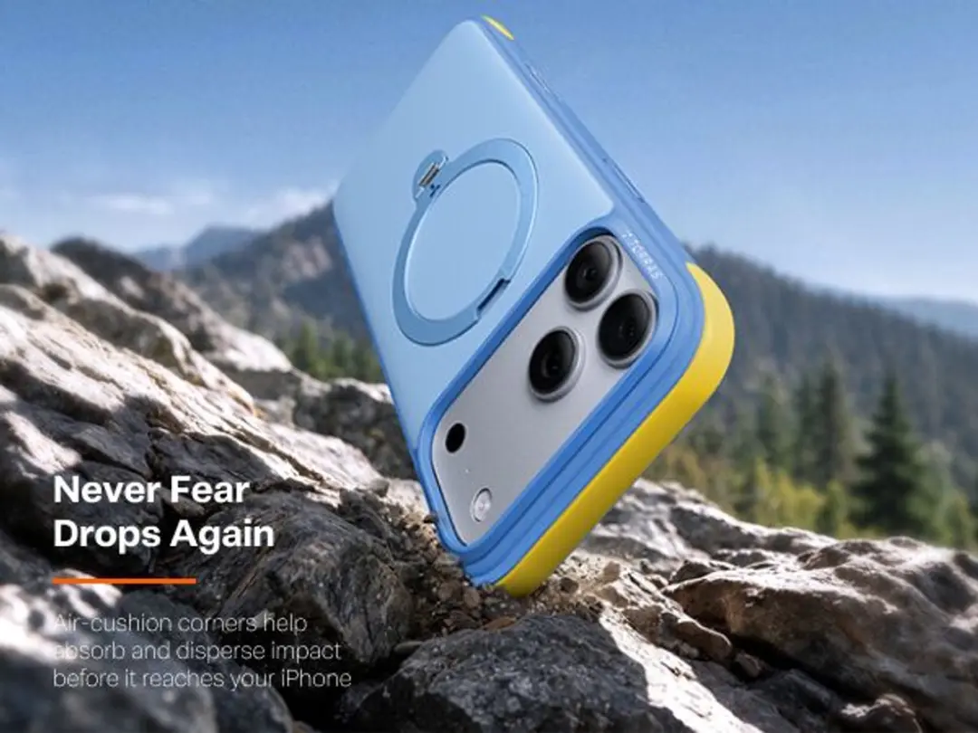 Torras Ostand Q3 Hoesje iPhone 18 Pro - Blauw - MagSafe