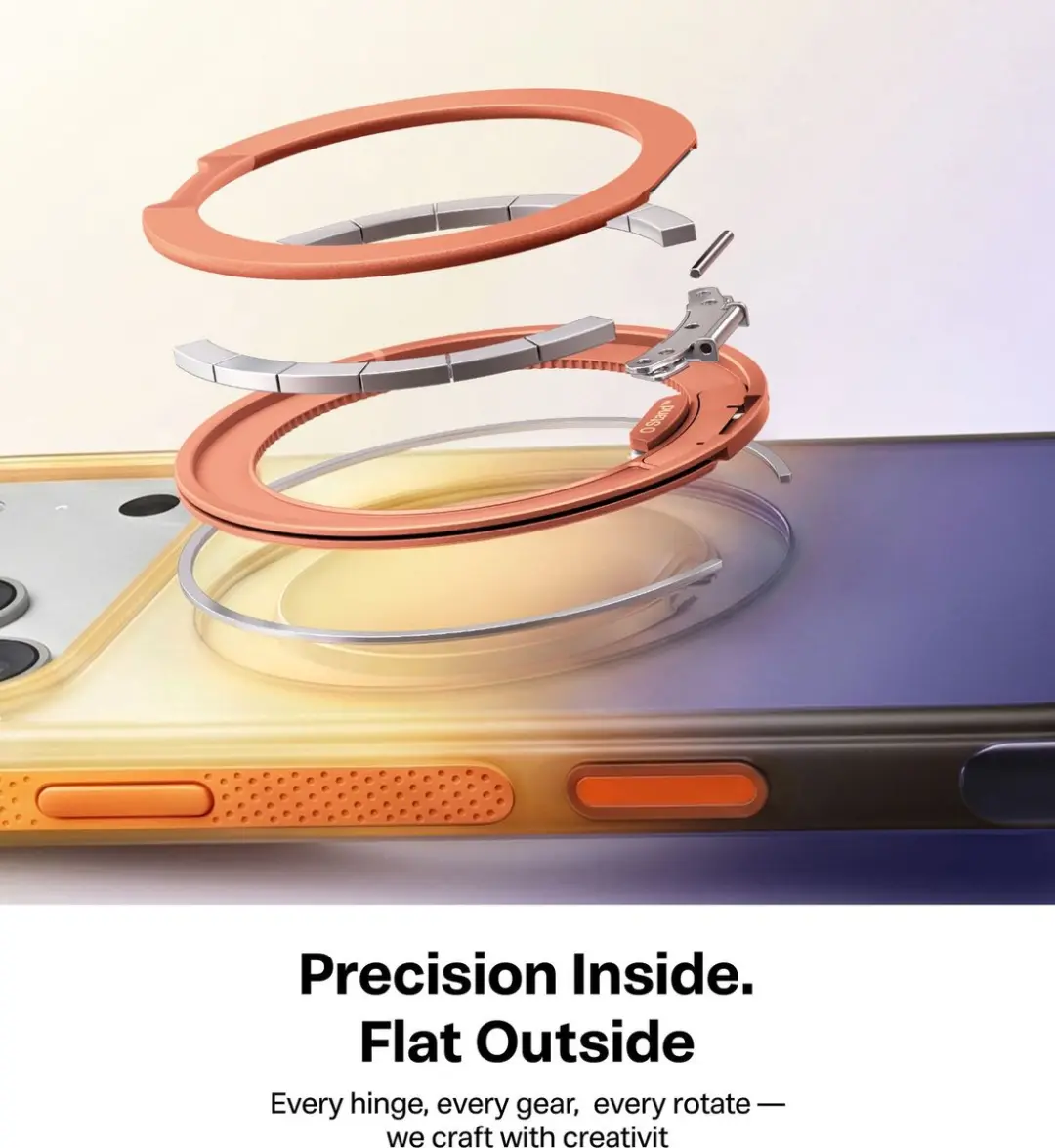 Torras O3 Air Gradient Hoesje iPhone 18 Pro - MagSafe/Qi2 - Paars Oranje