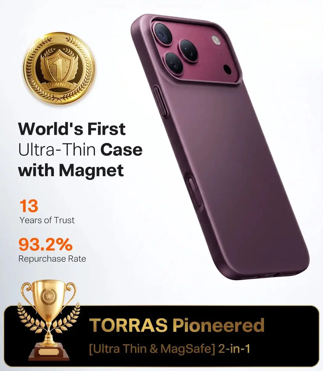 Torras Origin Fit Mag Hoesje iPhone 18 Pro Max - Paars