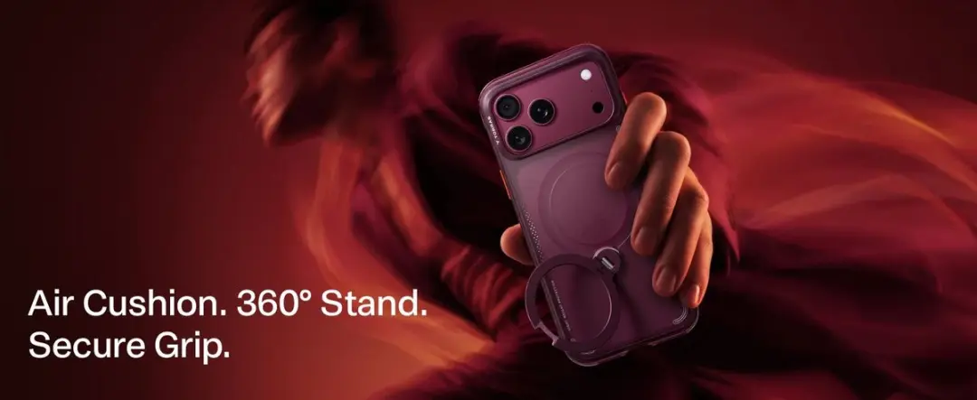 Torras Ostand Q3 Air Spin Hoesje iPhone 18 Pro Max - Paars