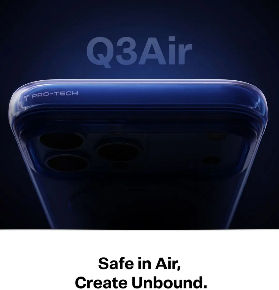 Torras Ostand Q3 Air Spin Hoesje iPhone 18 Pro Max - Blauw