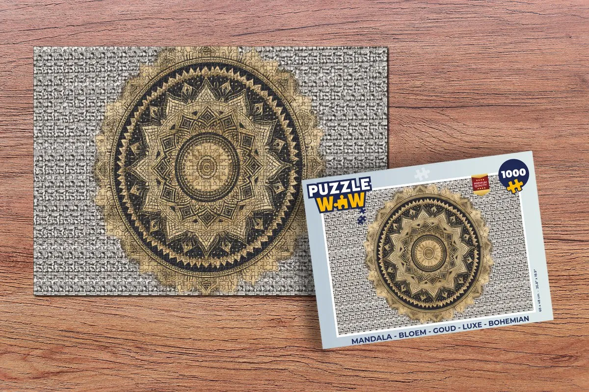 PuzzleWow Mandala Bloem Legpuzzel 1000 Stuks - Multicolor