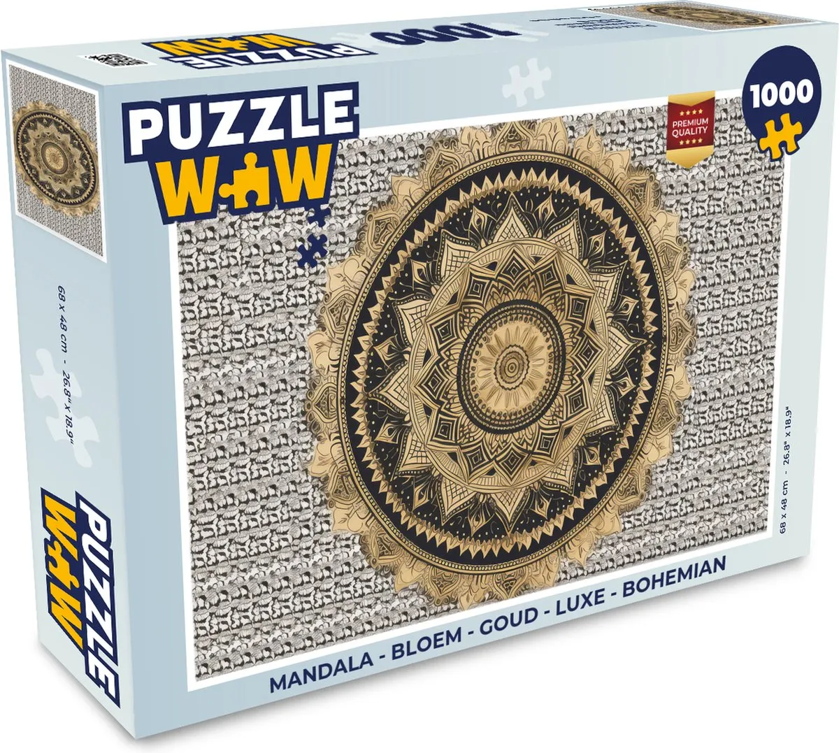 PuzzleWow Mandala Bloem Legpuzzel 1000 Stuks - Multicolor
