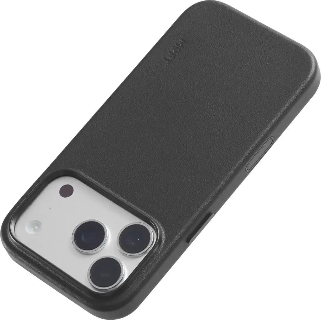 MOFT Hoesje iPhone 18 Pro - MagSafe Vegan Leer - Zwart